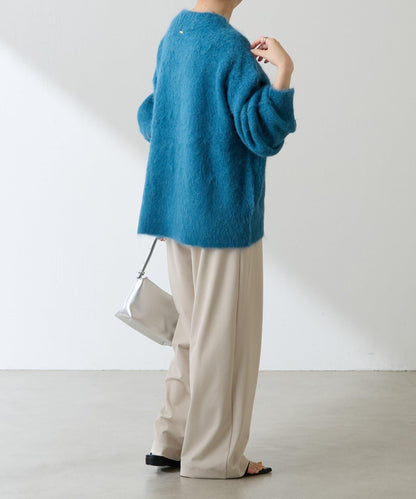 羊駝混紡V領針織衫