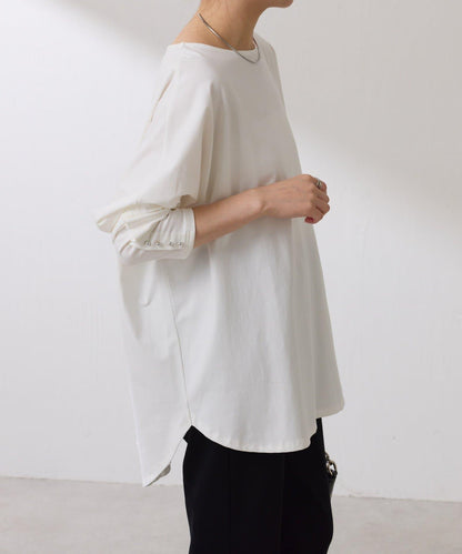 【冰感/彈性】袖釦圓領T恤