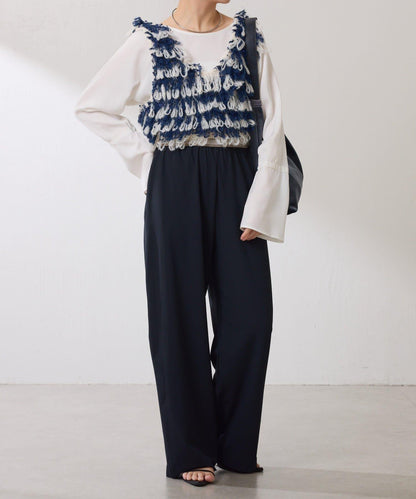 【搭配利器/分層單品】袖口喇叭緞面襯衫