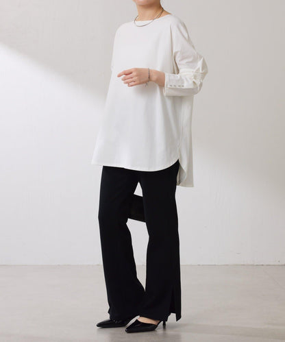 【冰感/彈性】袖釦圓領T恤