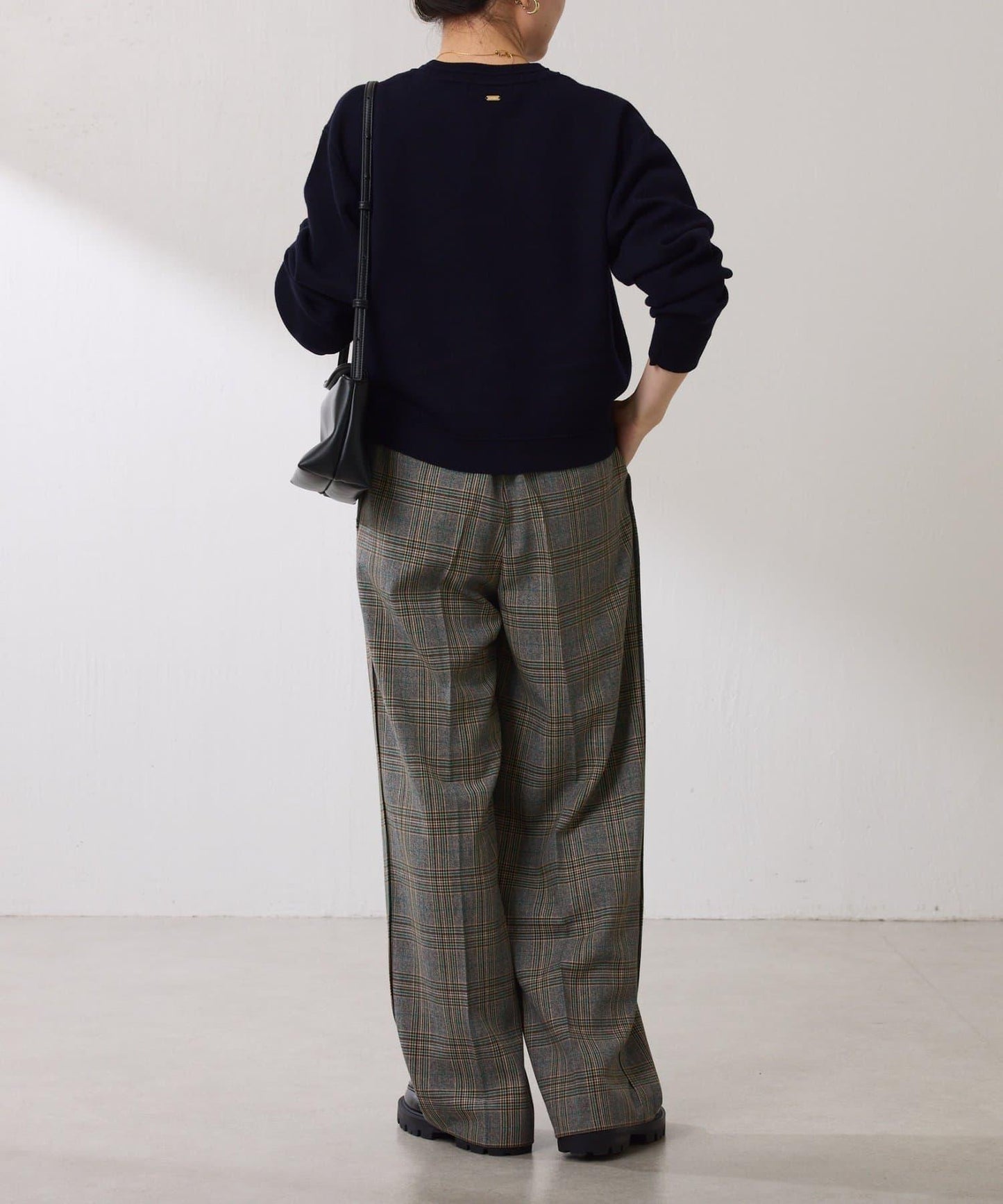 【復古/修飾腿部線條】羊毛感折褶褲/卡塞特服