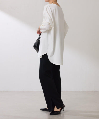 【冰感/彈性】袖釦圓領T恤