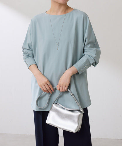 【冰感/彈性】袖釦圓領T恤