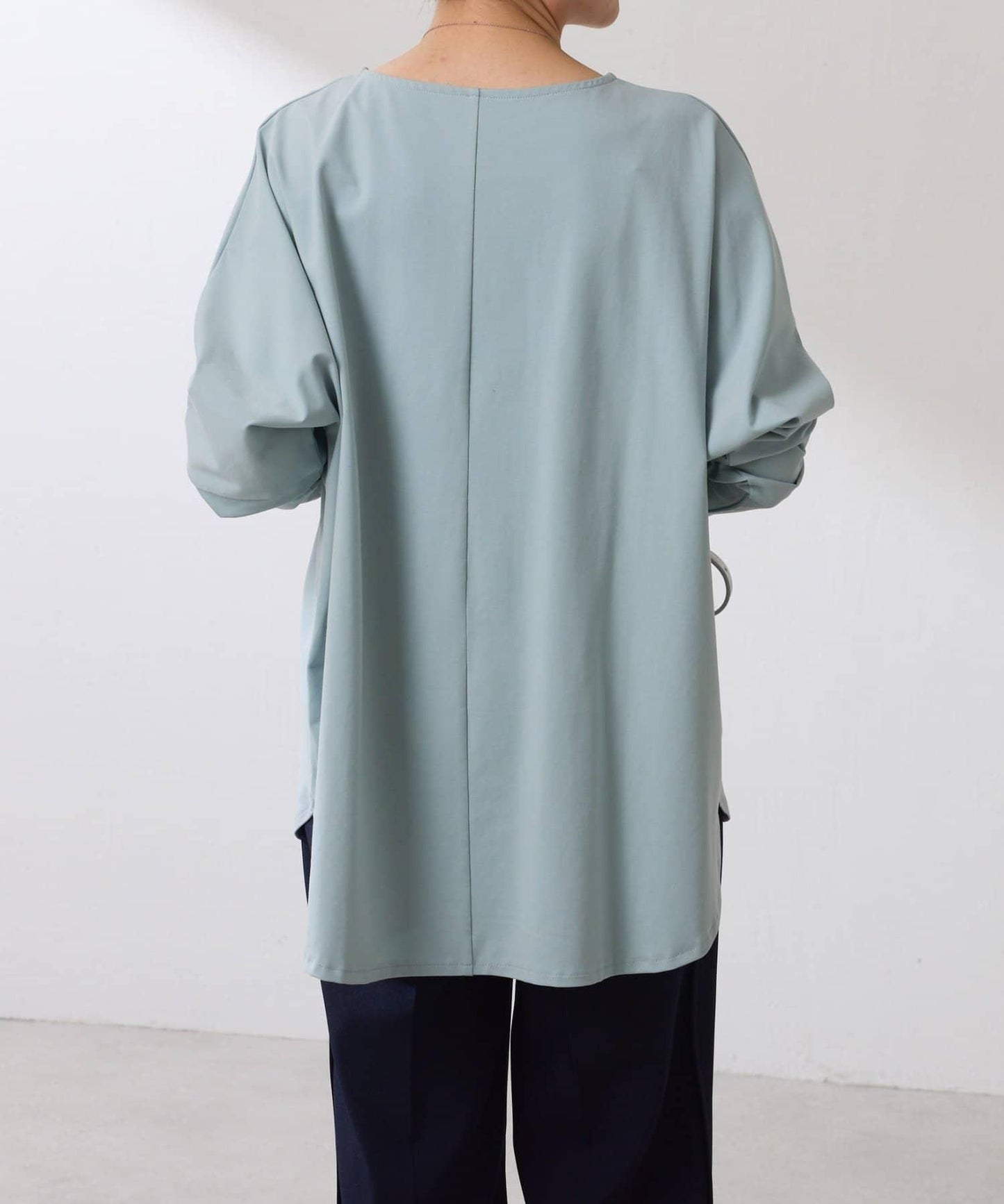 【冰感/彈性】袖釦圓領T恤