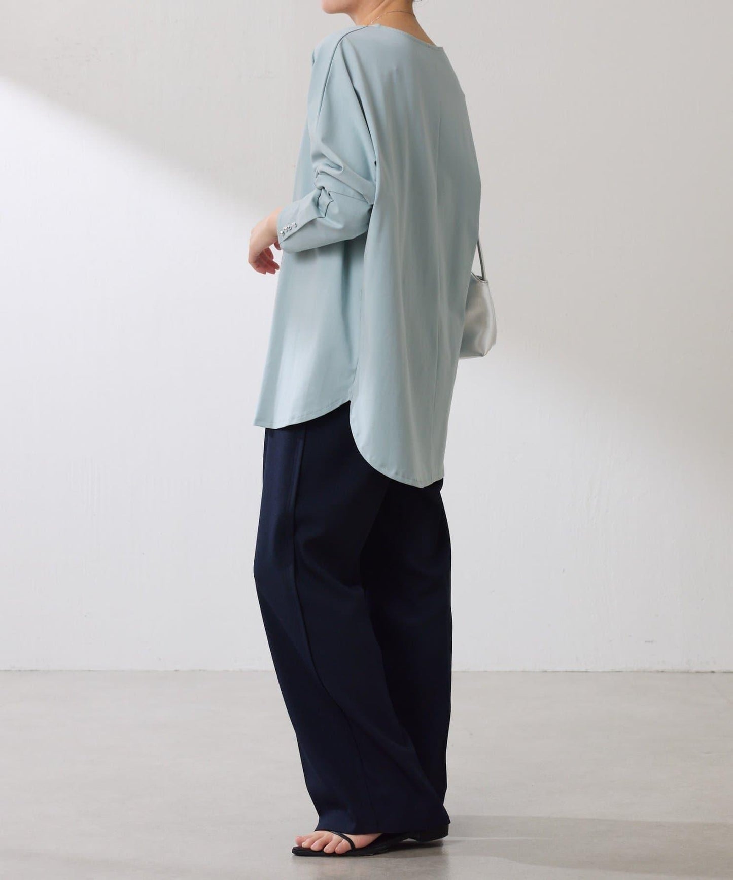 【冰感/彈性】袖釦圓領T恤