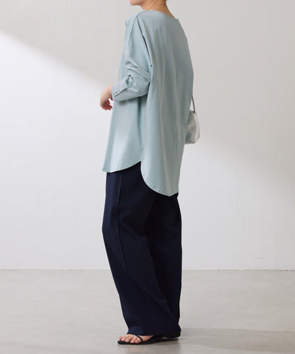 【冰感/彈性】袖釦圓領T恤