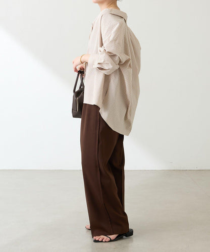 【可改變領口設計】領口褶皺襯衫