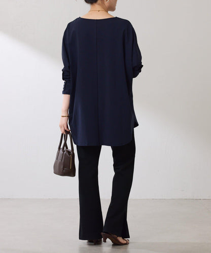 【冰感/彈性】袖釦圓領T恤