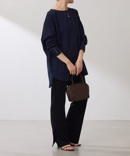 【冰感/彈性】袖釦圓領T恤