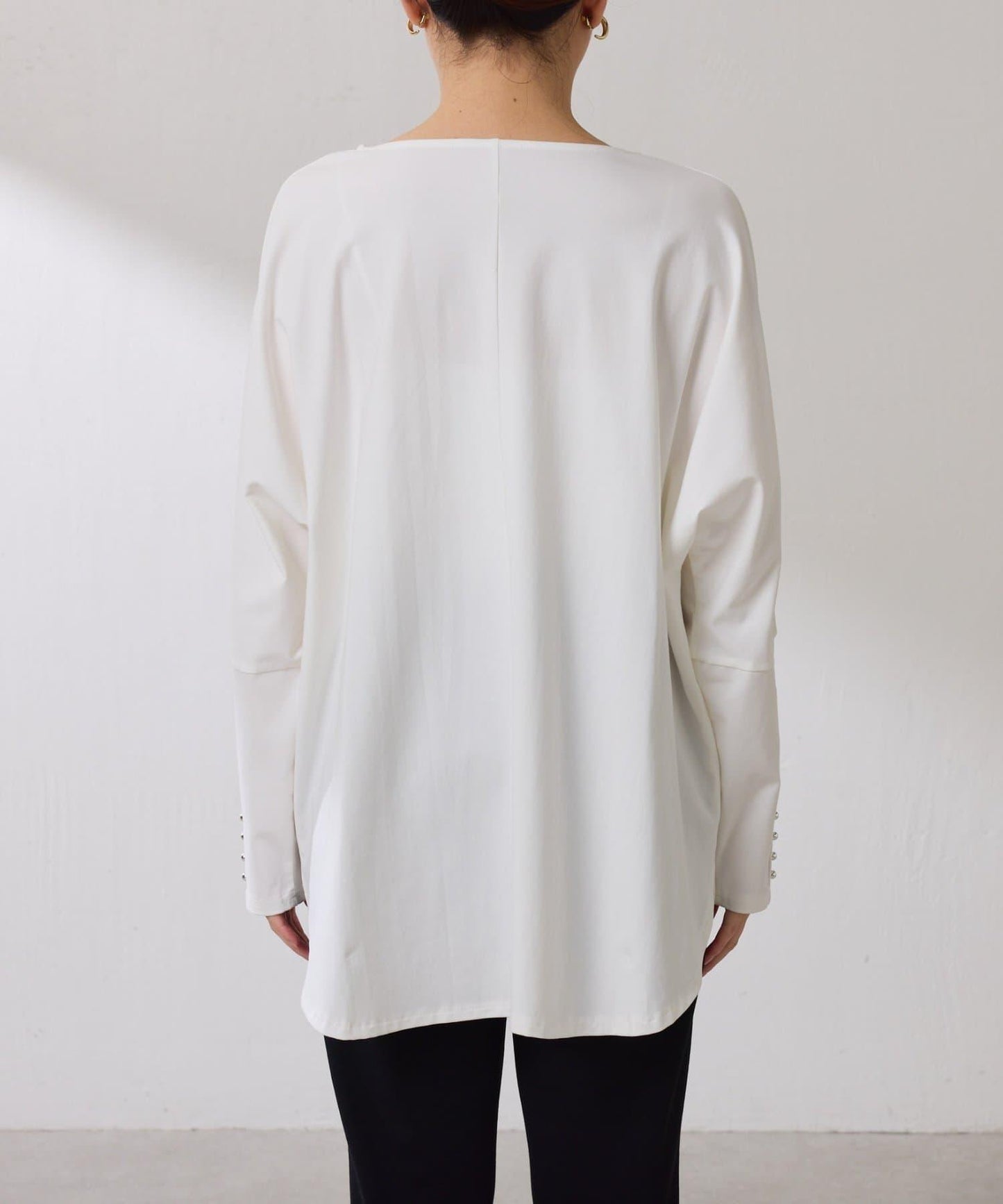 【冰感/彈性】袖釦圓領T恤