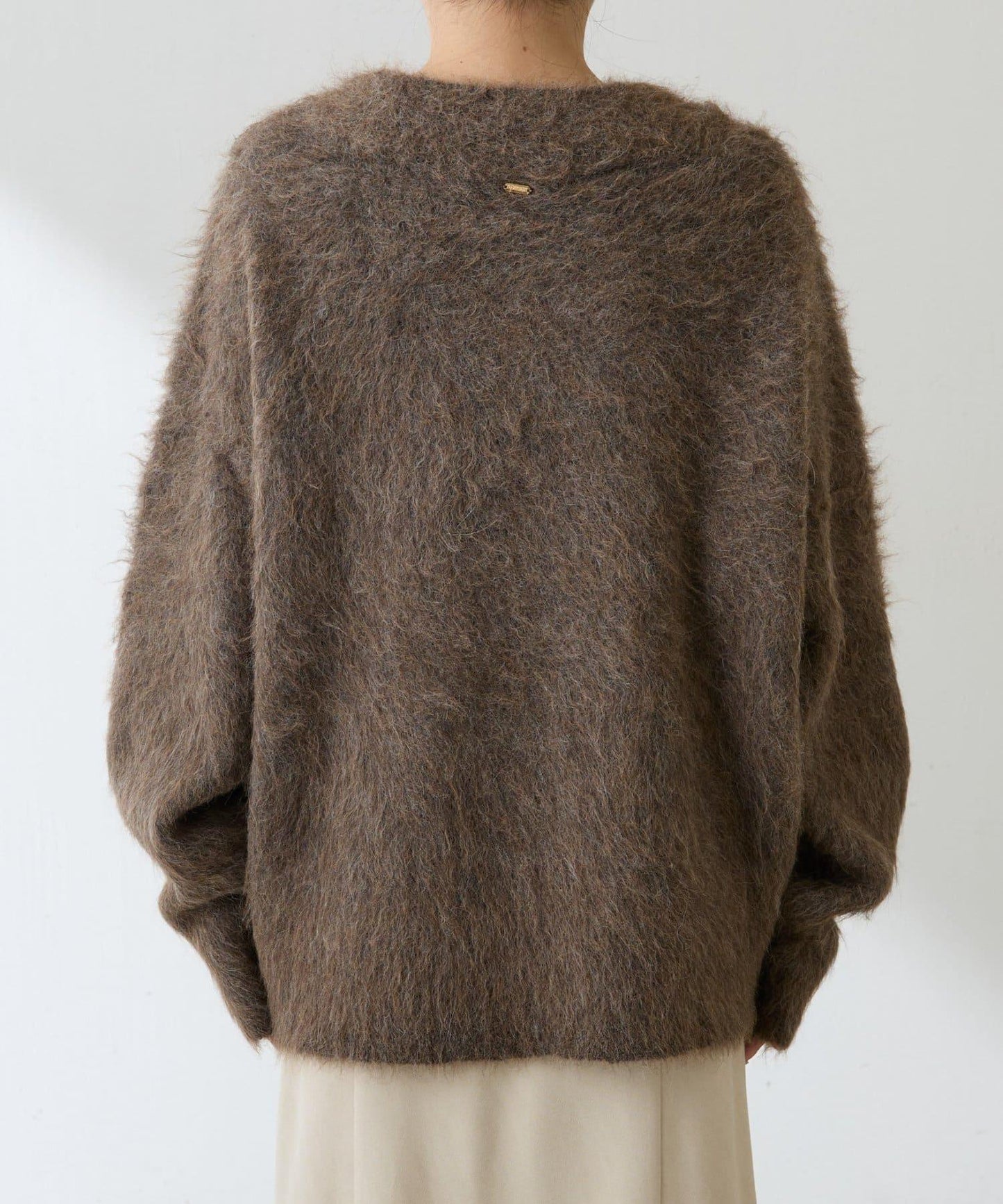 羊駝混紡V領針織衫