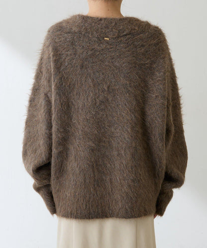 羊駝混紡V領針織衫