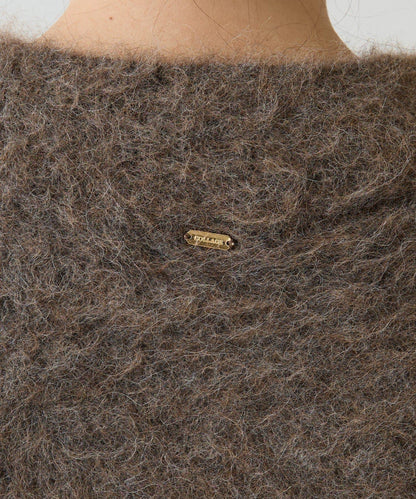 羊駝混紡V領針織衫