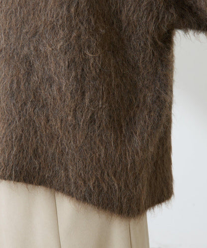 羊駝混紡V領針織衫