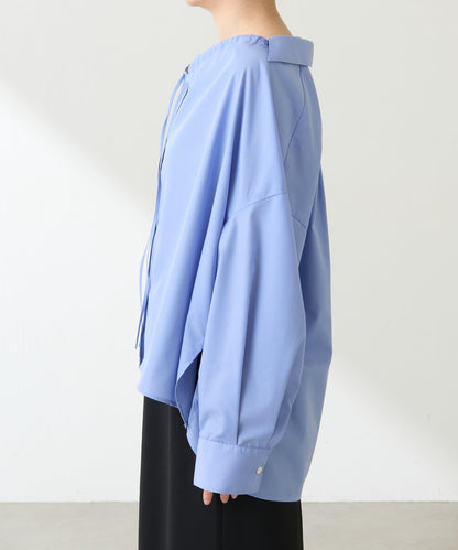 【可改變領口設計】領口褶皺襯衫