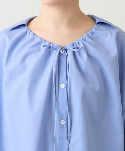 【可改變領口設計】領口褶皺襯衫