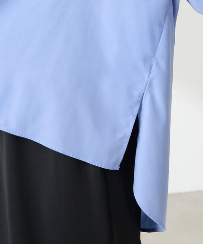 【可改變領口設計】領口褶皺襯衫