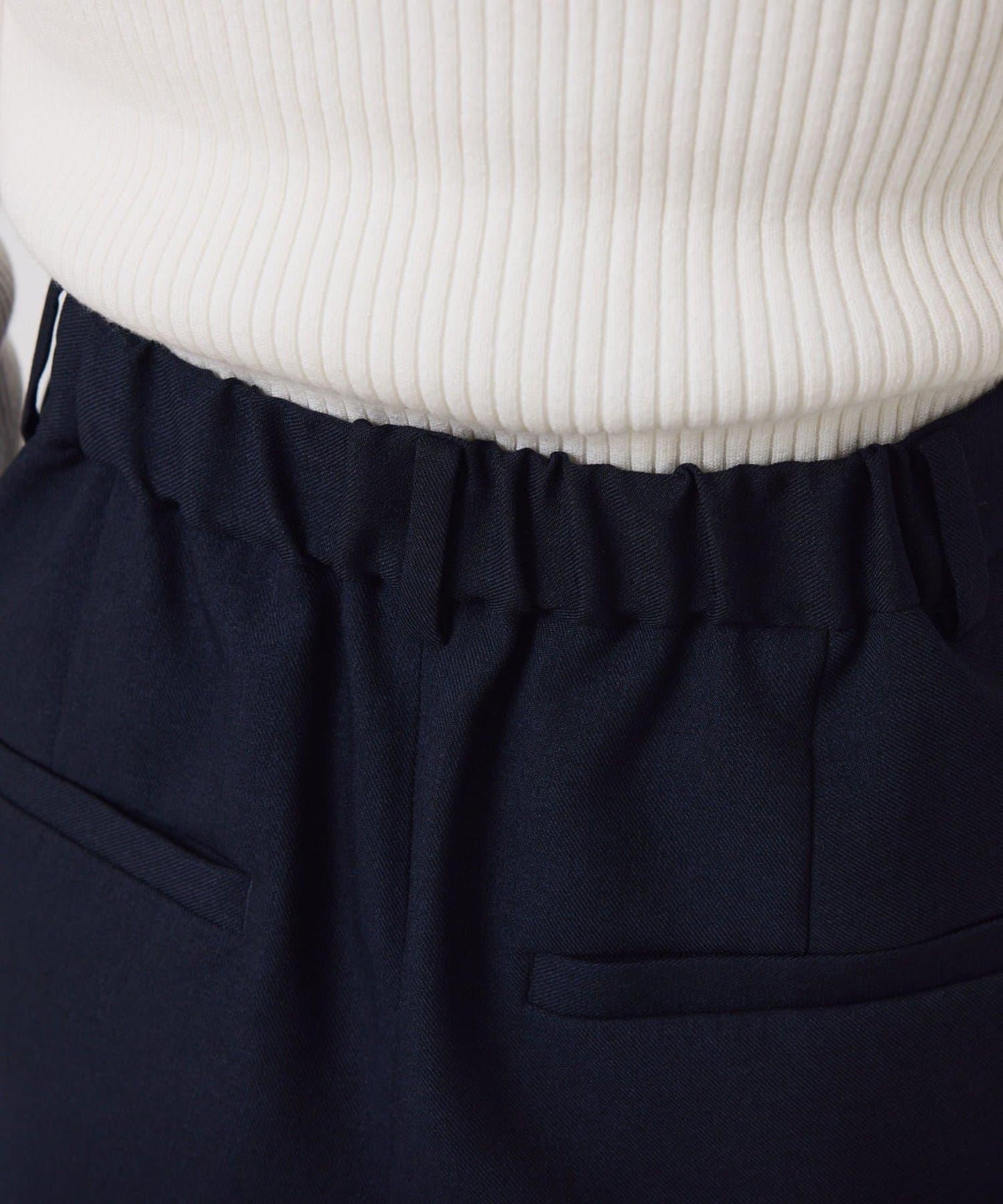 【復古/修飾腿部線條】羊毛感折褶褲/卡塞特服