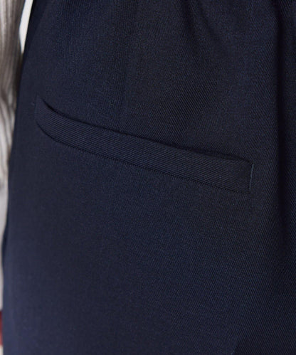 【復古/修飾腿部線條】羊毛感折褶褲/卡塞特服