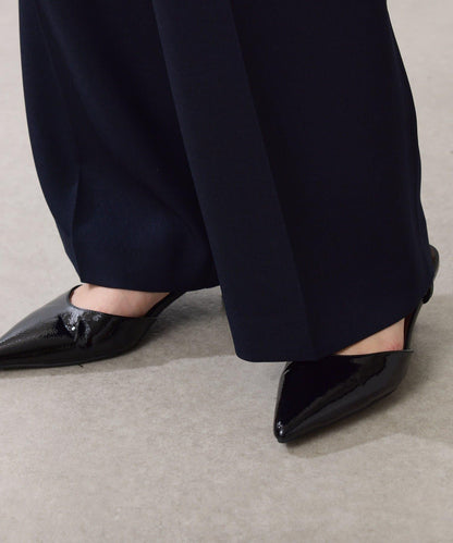 【復古/修飾腿部線條】羊毛感折褶褲/卡塞特服