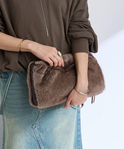 【提升季節氛圍】假毛繩提包