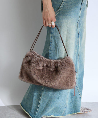 【提升季節氛圍】假毛繩提包