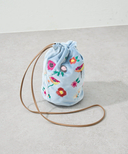 【ear PAPILLONNER】刺繡束口袋包
