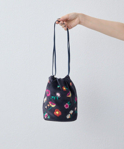 【ear PAPILLONNER】刺繡束口袋包