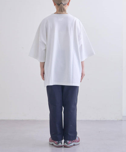 【男女通用】平紋高計數側開叉寬鬆T恤