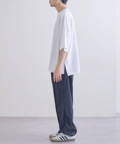 【男女通用】平紋高計數側開叉寬鬆T恤