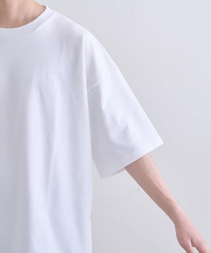 【男女通用】平紋高計數側開叉寬鬆T恤