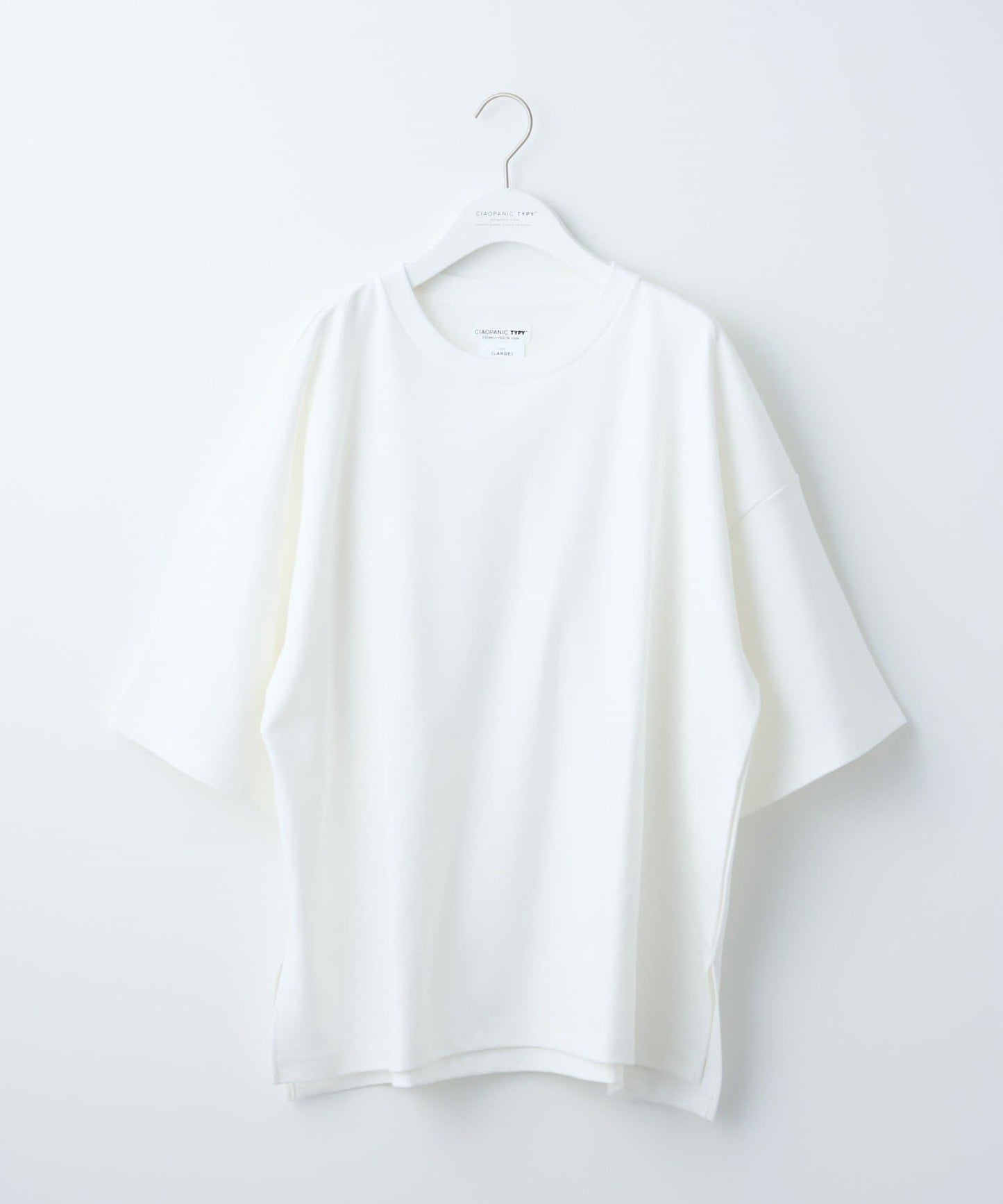 【男女通用】平紋高計數側開叉寬鬆T恤