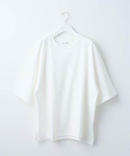 【男女通用】平紋高計數側開叉寬鬆T恤