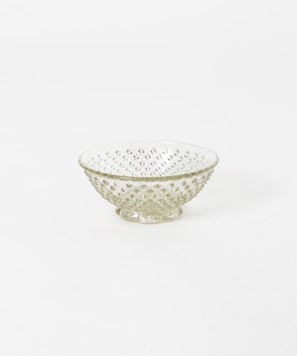 廣田硝子 雨滴紋小碗 琥珀色