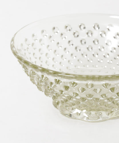 廣田硝子 雨滴紋小碗 琥珀色