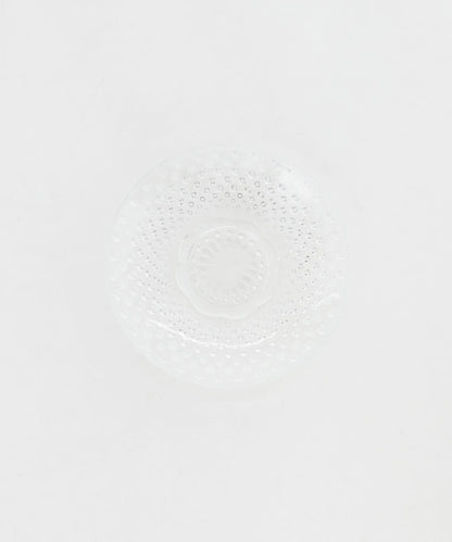 廣田硝子 雨滴紋小碟 白色