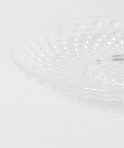 廣田硝子 雨滴紋小碟 白色