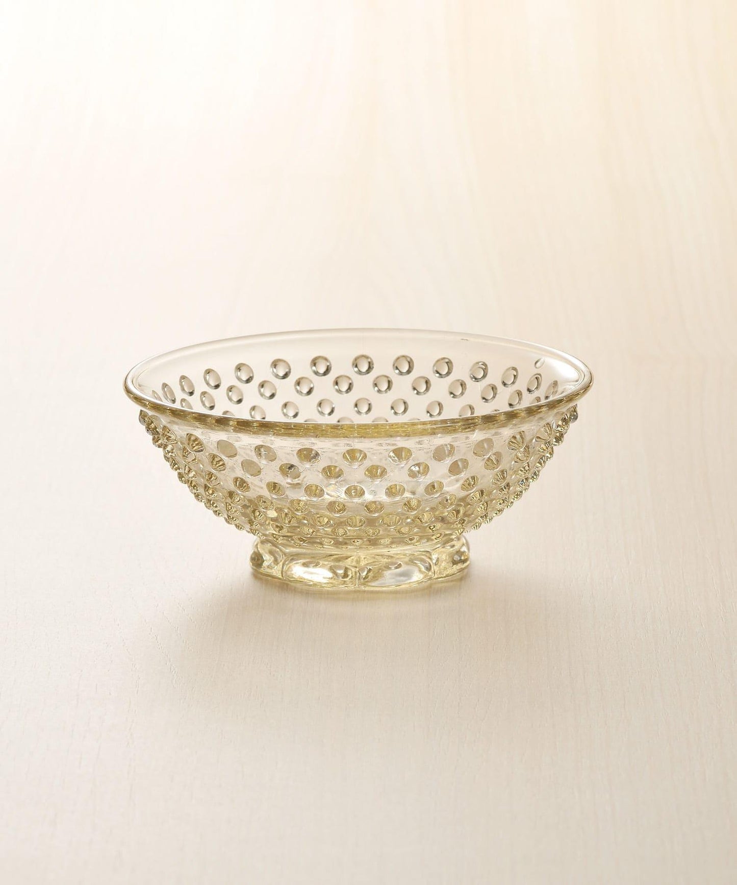 廣田硝子 雨滴紋小碗 琥珀色