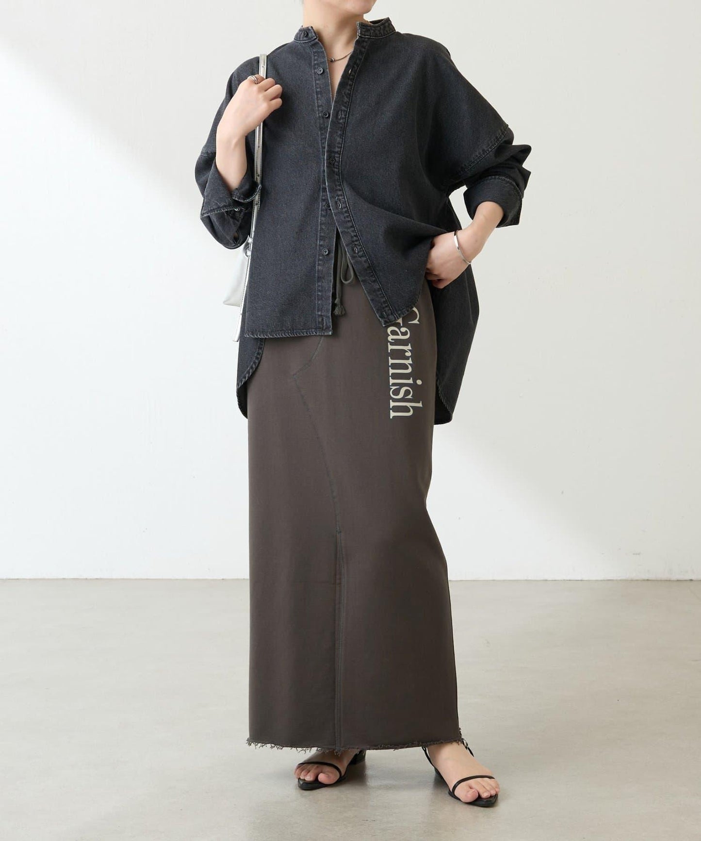 【楽ちんスカート◎】スウェットロゴスカート