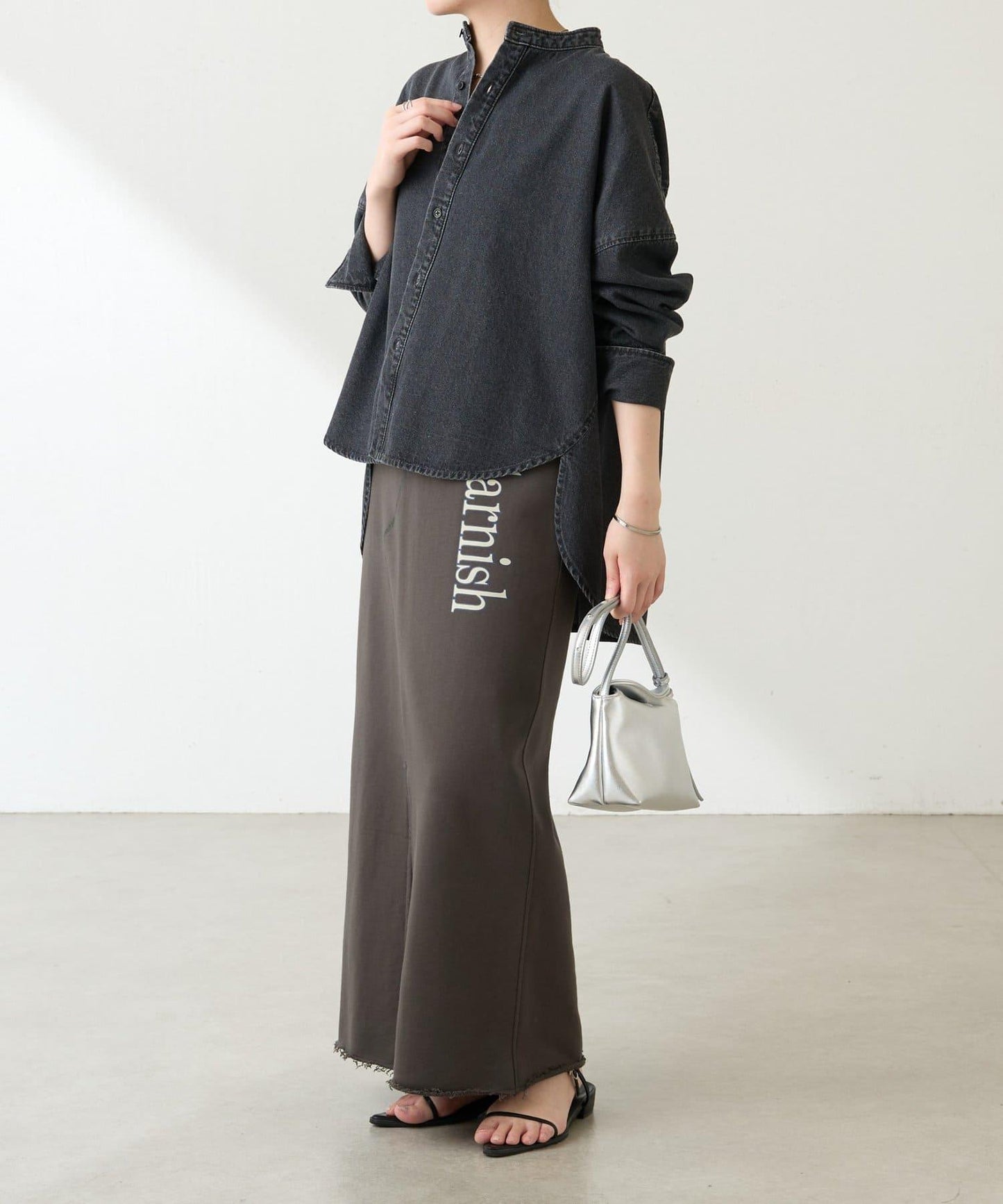 【楽ちんスカート◎】スウェットロゴスカート