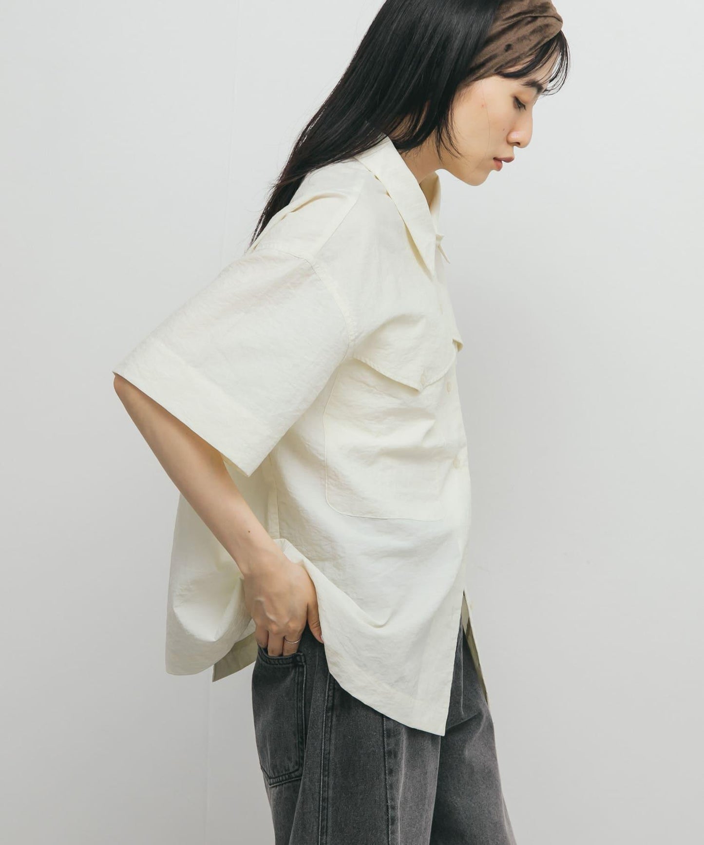 口袋設計寬鬆襯衫