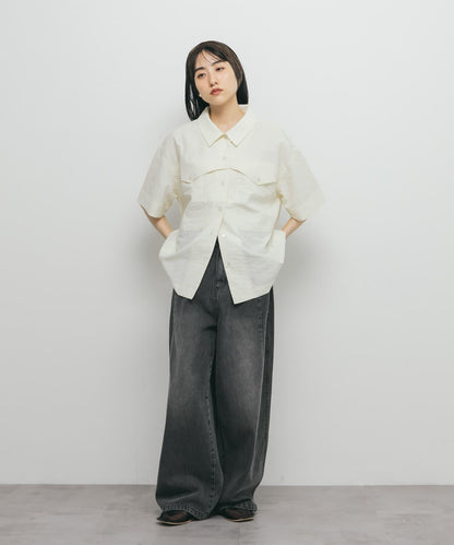 口袋設計寬鬆襯衫