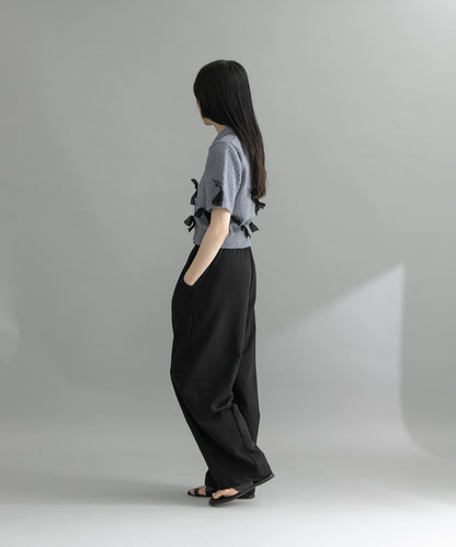 襯衫領蝴蝶結針織衫