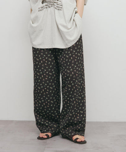 花卉印花網紗褲