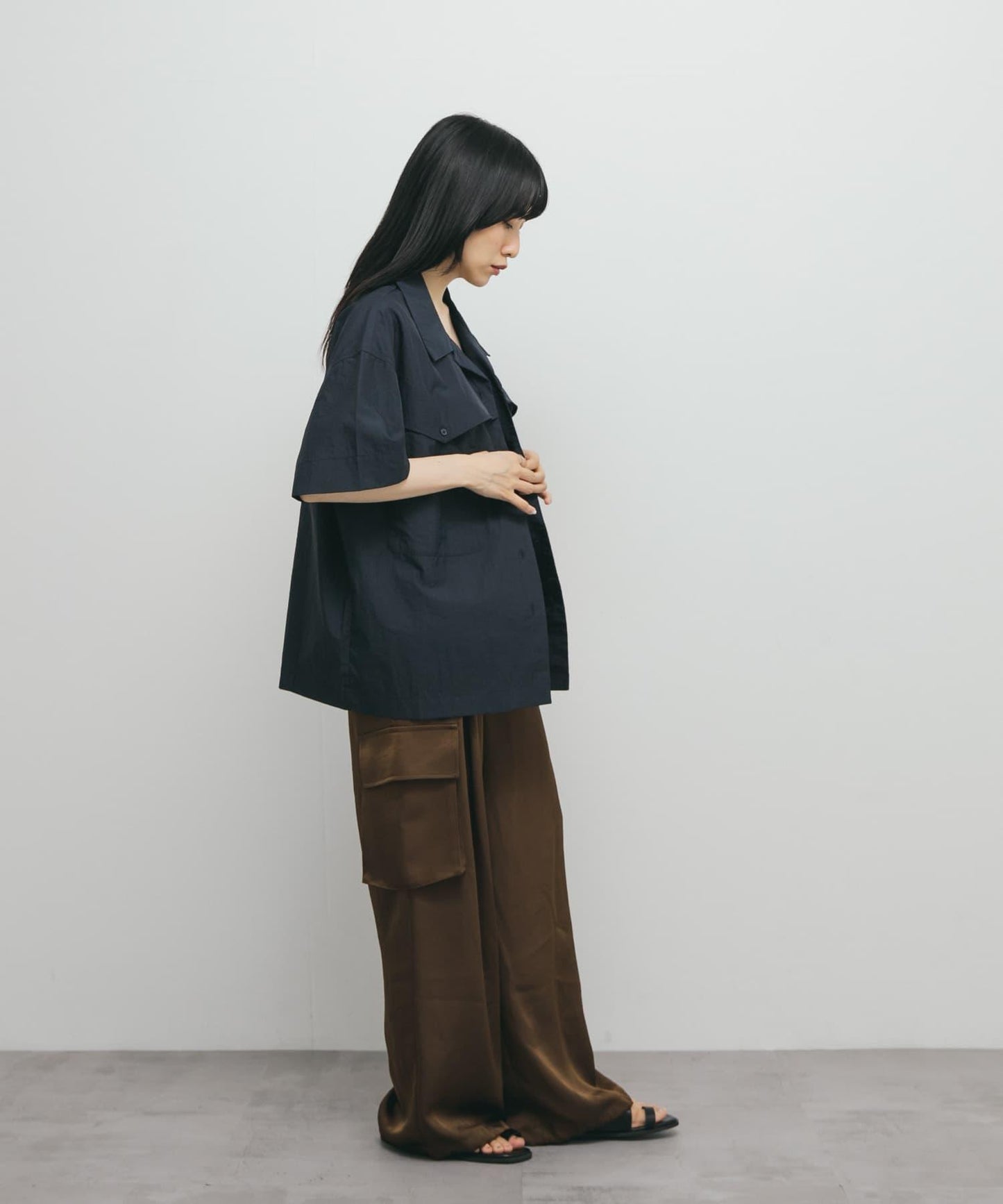 口袋設計寬鬆襯衫