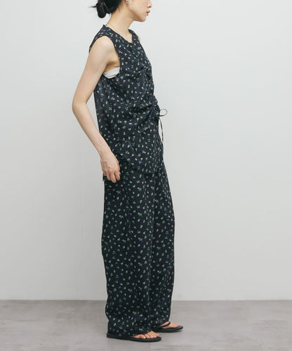 花卉印花網紗褲