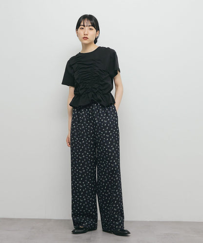 花卉印花網紗褲