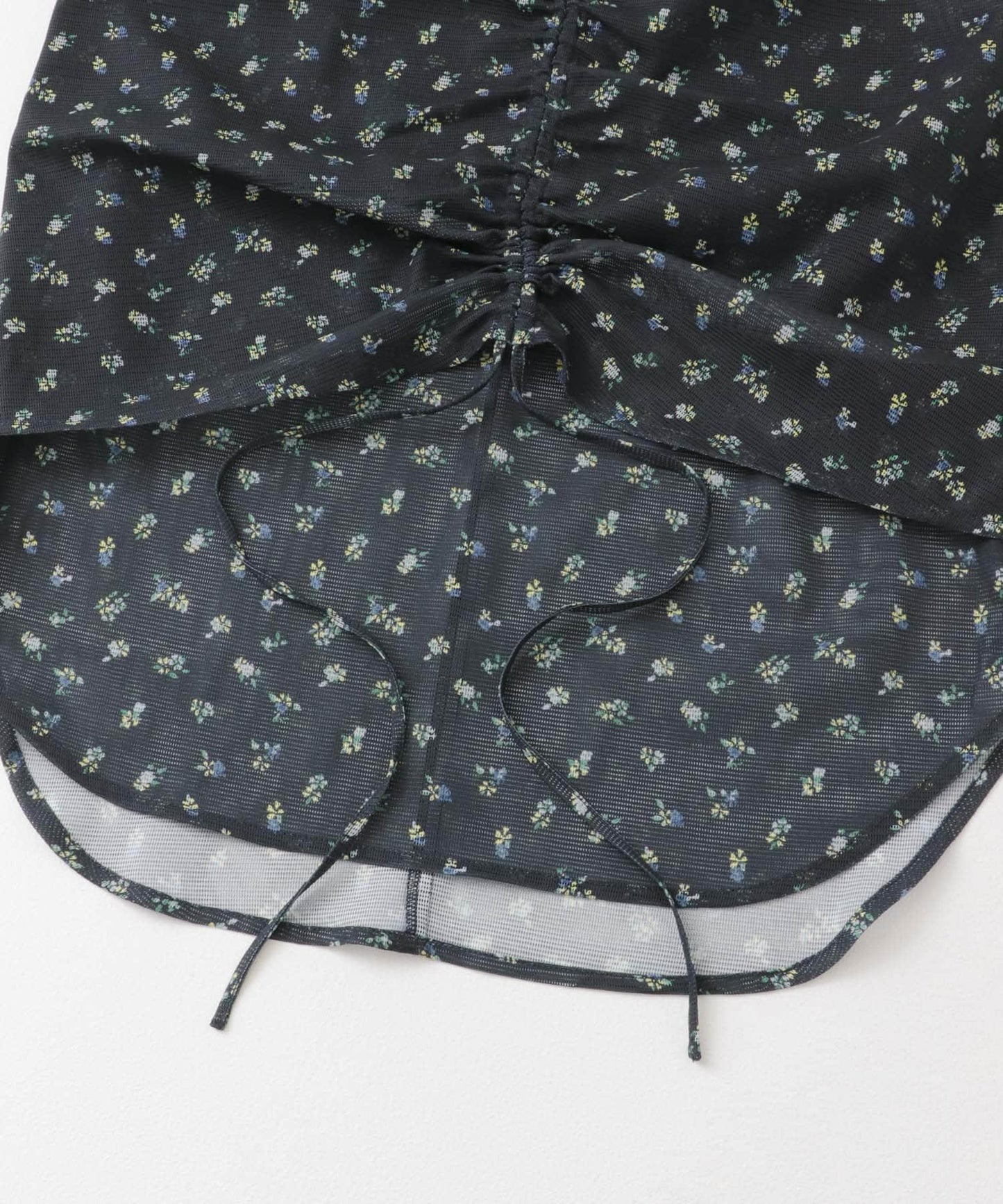 花卉印花網紗上衣