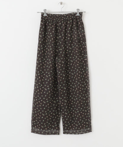 花卉印花網紗褲