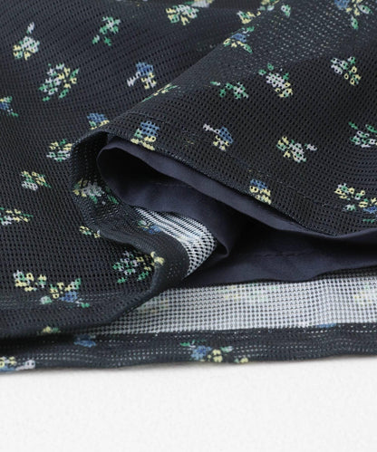 花卉印花網紗褲